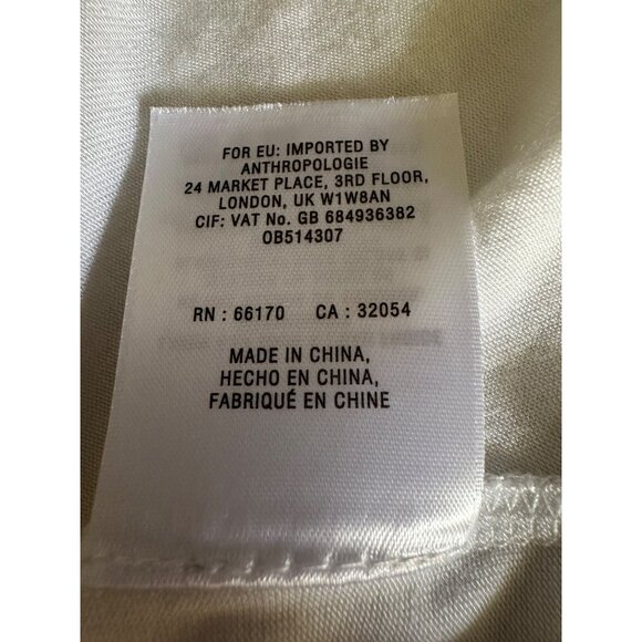 Anthropologie‎ Akemi Kin Tank Top Blouse Lace White Yellow White Hi-Low Size M - Picture 9 of 11